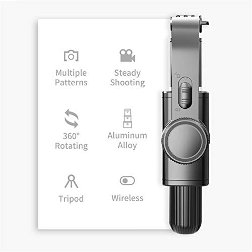 Bluetooth Рачни Gimbal Стабилизатор Tripod Мобилен Телефон Selfie Се Држи Носителот Прилагодливи Безжична Видео Запис Selfie Stander (Боја : Бела)