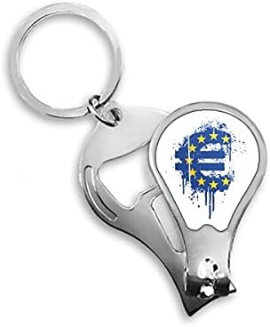Европската Унија Монетарната Обединување Симбол Ноктот Clipper Машина Настроената Копче Синџир Режа