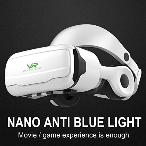 Peorpel VR Слушалки со Далечинска Контрола, Компатибилен со 4.7-6.53 инчи Телефони Home 3D Филм Игри Виртуелната Реалност Smart Сите-во-едно Виртуелната Реалност и 3D Очила (VR Слу?