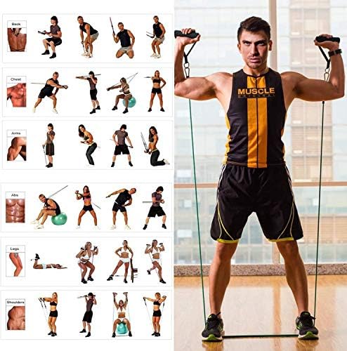 RTGFS 11PCS Еластична Бендови Фитнес Опрема Плетенка Круг Вежби 3-Парче-Наместете Тренингот Јога Против Пролизгување